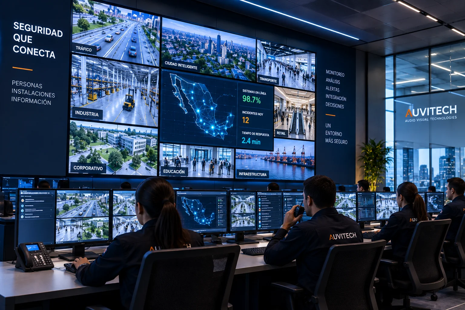 NOC / SOC con pantalla LED