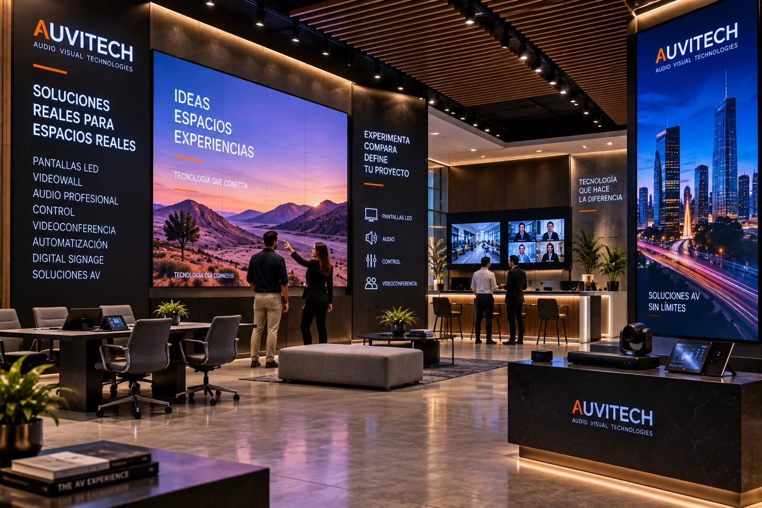Showrooms con pantalla LED